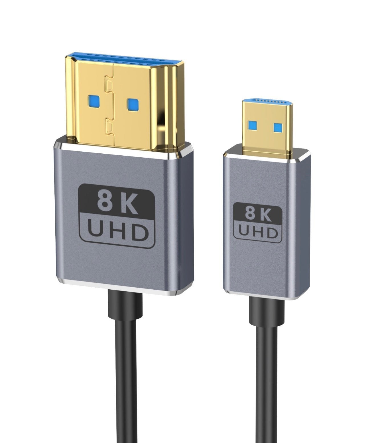 8K Micro HDMI to HDMI 2.1 Coaxial Cable, Ultra High Speed Extreme Slim Audio Video Cable | 8K@60Hz