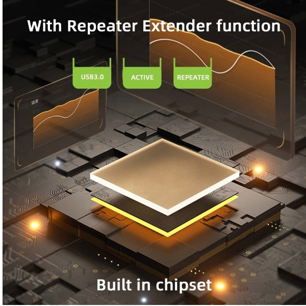 USB 3.2 Active Repeater Adapter USB 3.0 Female to USB 3.0 Female Extender for Camera Printer Computer