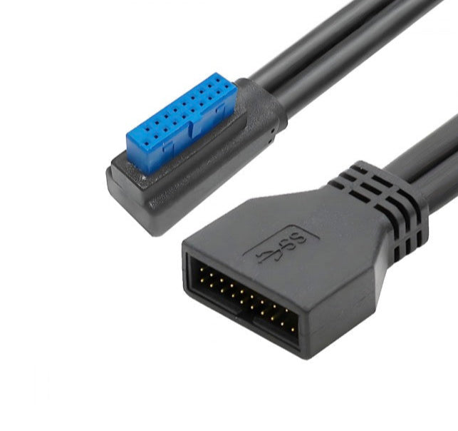 20Pin 19Pin Header Male Low Profile to Female Motherboard Extension Cable 5Gbps