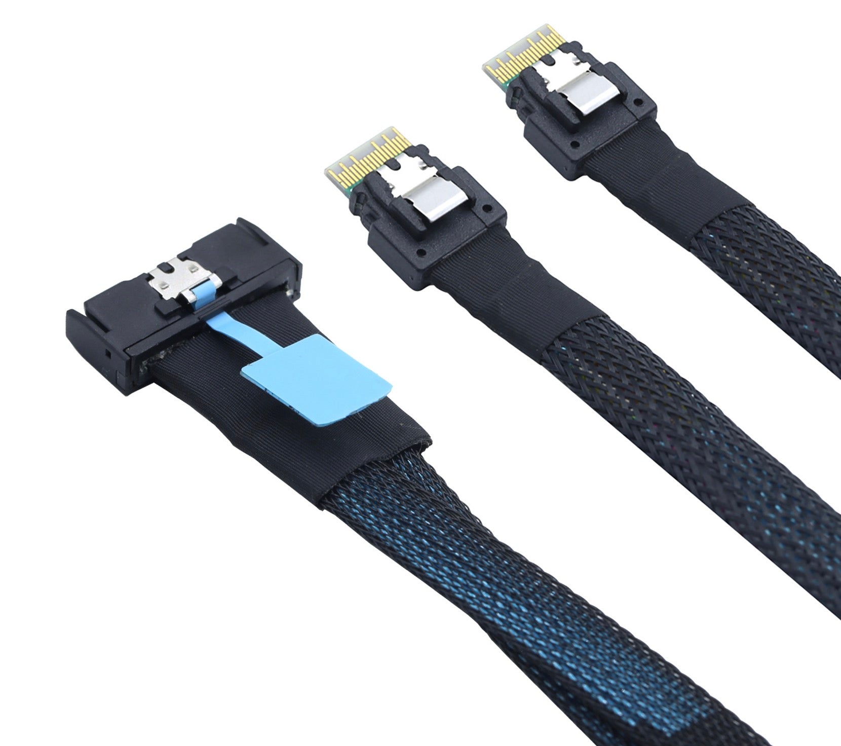 PCIE Gen 5.0 Slimline SAS MCIO 8X 8i 74P to Dual 2 x SFF-8654 4i Server Expansion Data Cable
