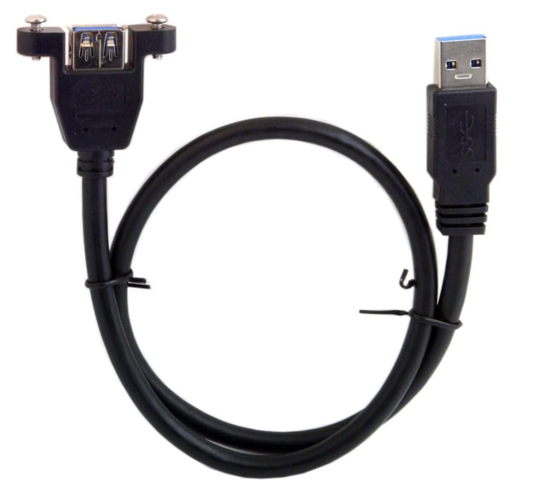 USB 3.0 Extension Cable, USB 3.0 Type A Male to Female Panel Mount Cable