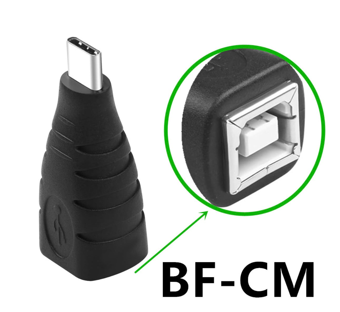 USB B to USB C Extension Adapter, Type C Male to Type B Female Printer Converter