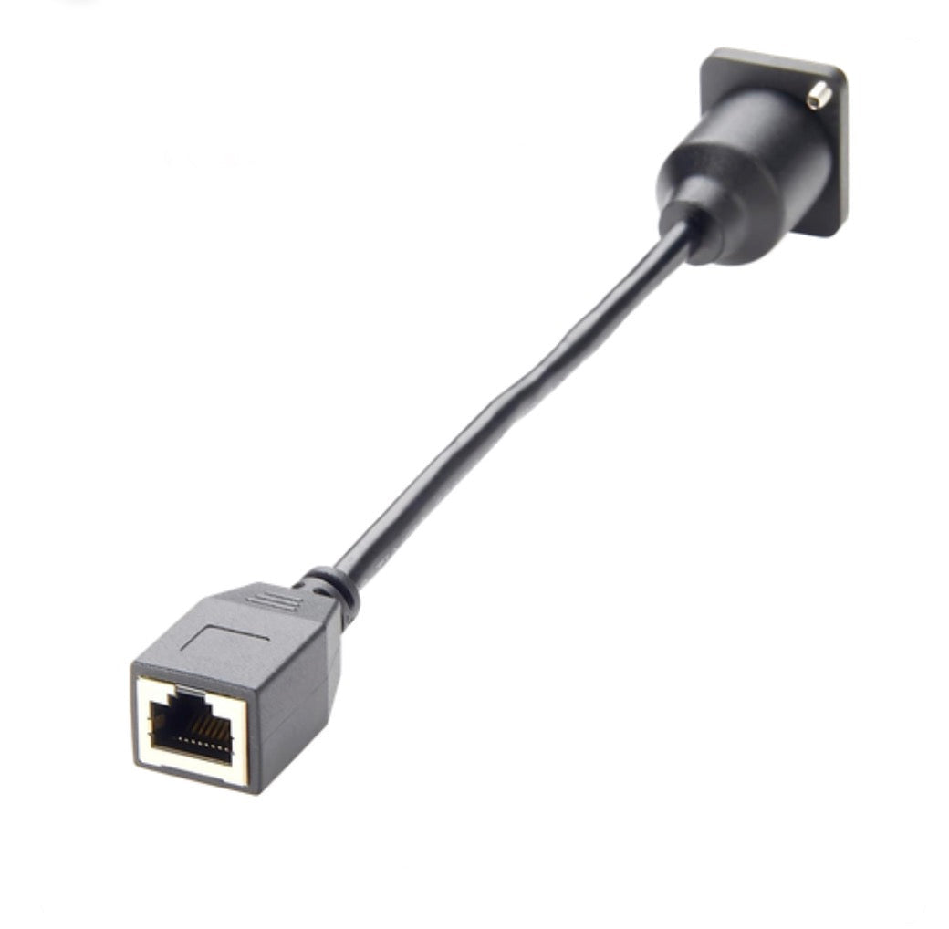 RJ45 8P8C Panel Mount Extension Cable, RJ45 Female to Female Cat6 Network Ethernet Interface Connector