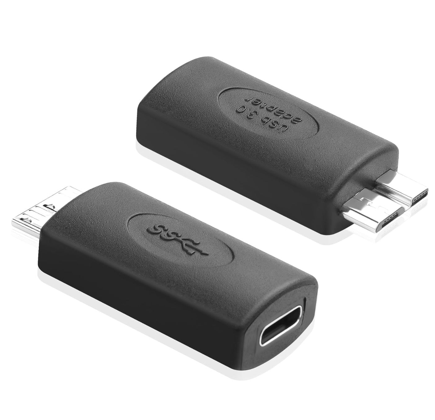 USB Micro B Hard Drive Adapter, Micro B Male to USB C Female Data Transfer Connector