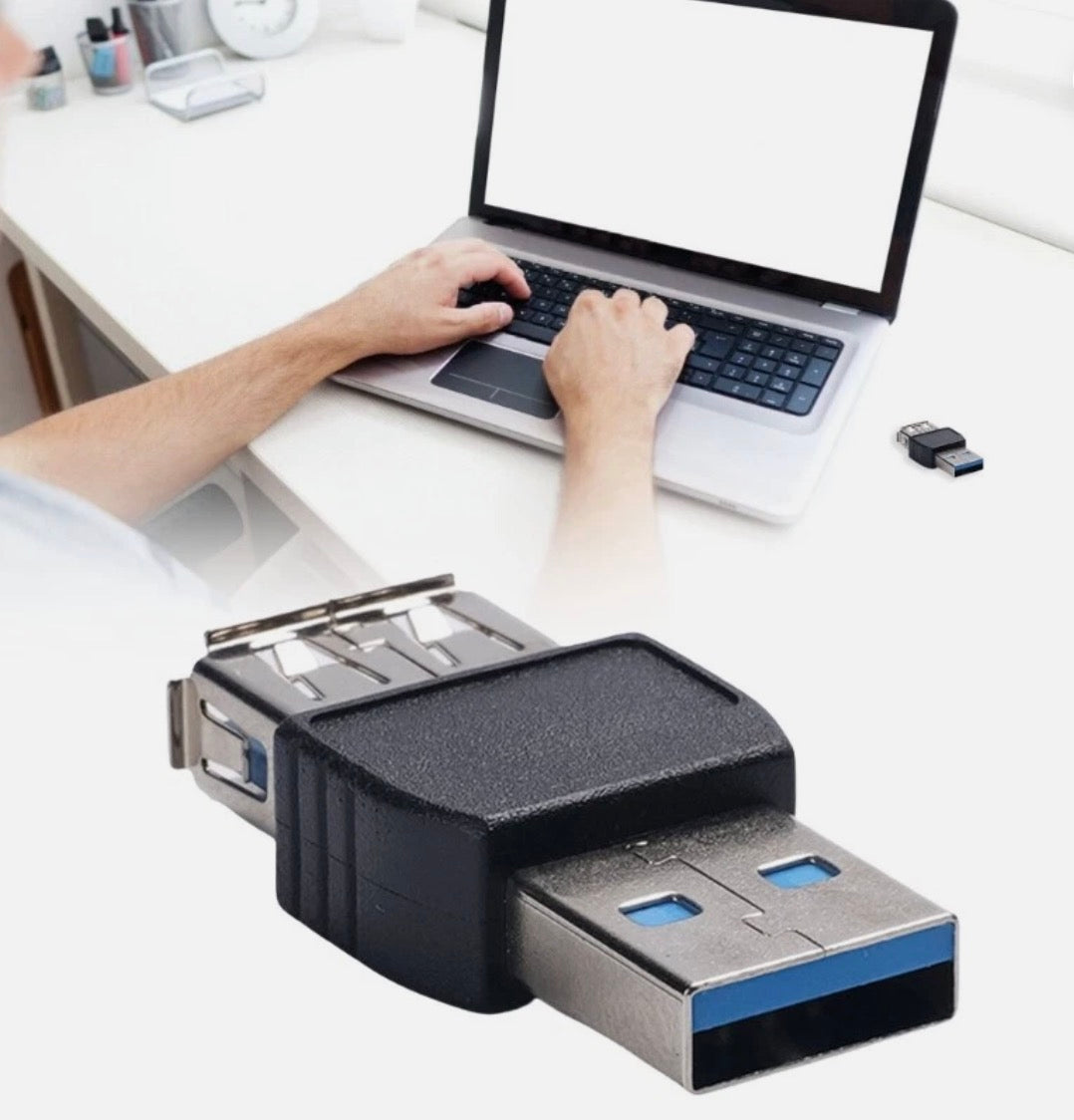 USB 3.0 Extension Adapter, USB 3.0 Type A Male to Female High Speed Connector