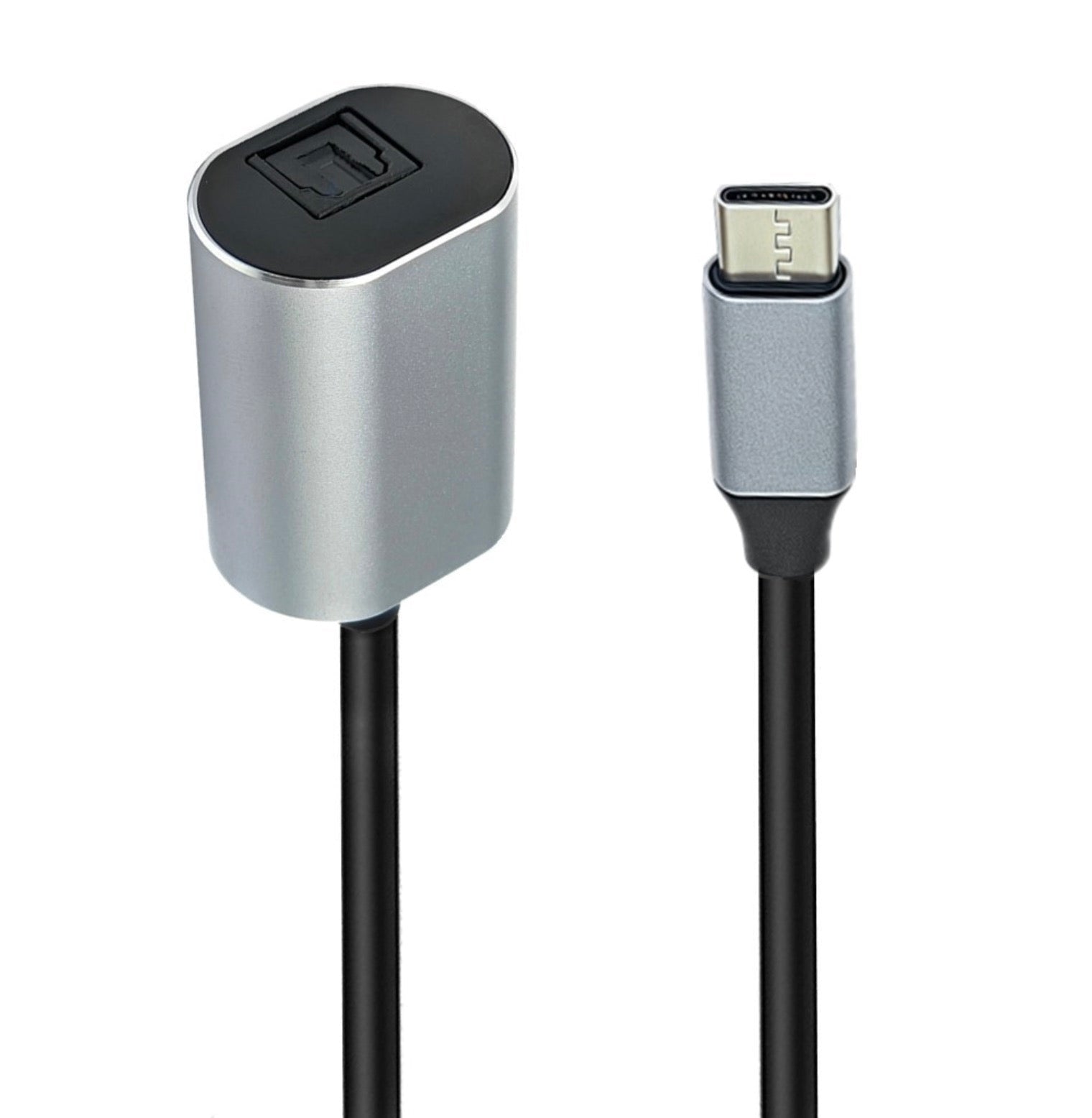 Aluminum USB-C Male to TOSLINK Optical Female Adapter – SPDIF PCM Stereo Digital Audio Output