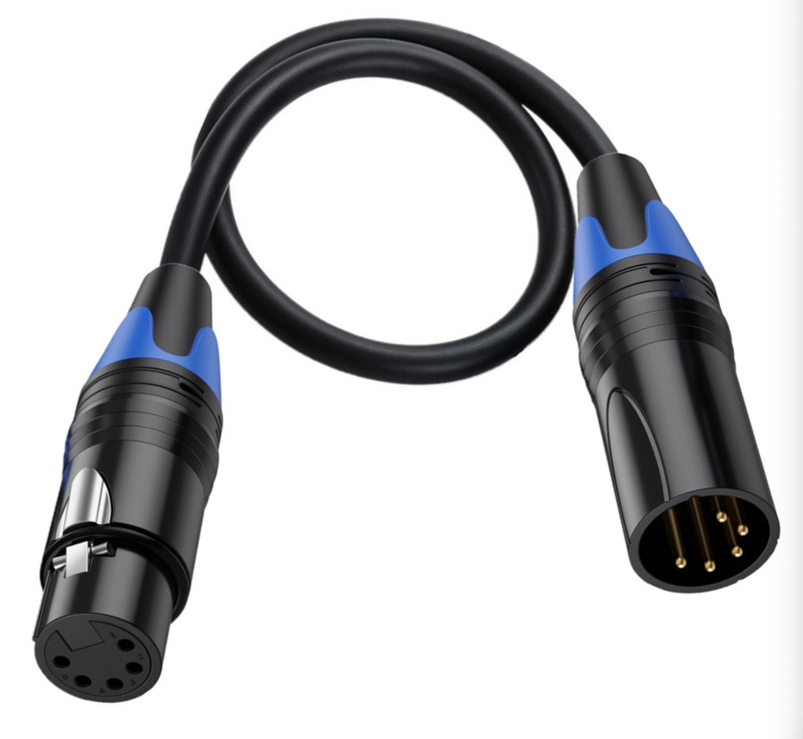 5 Pin XLR Male to Female DMX Cable For DMX512