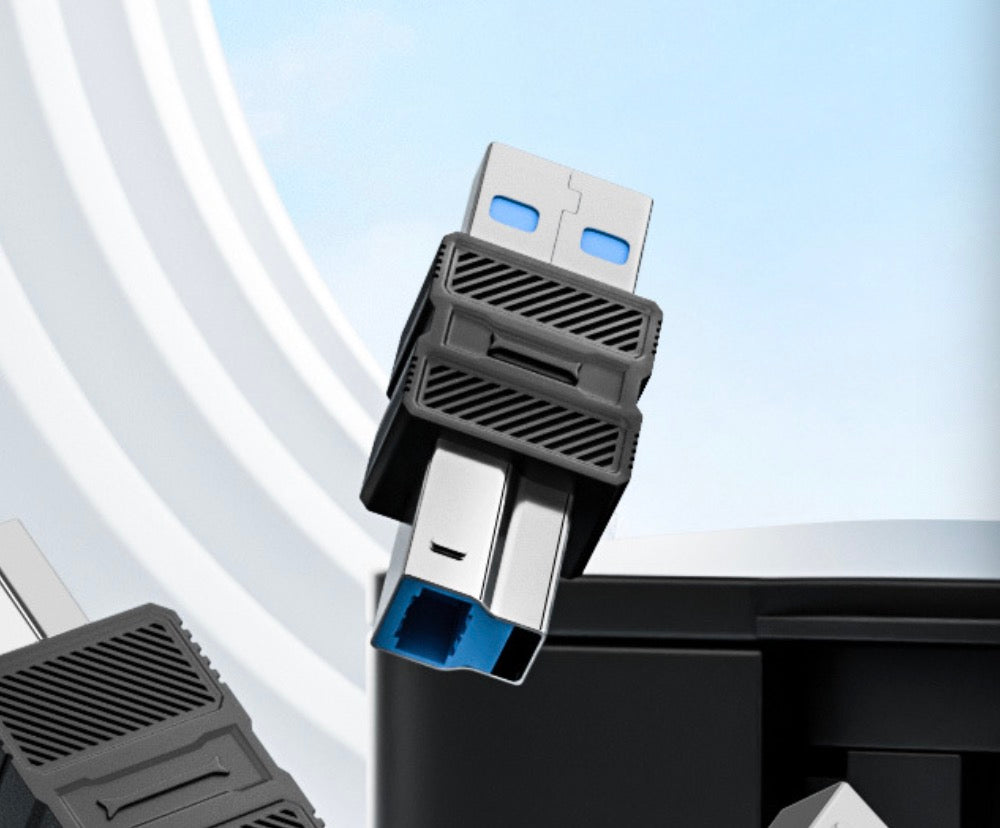 USB 3.0 Printer Cable, Type B Male to USB 3.0 Type A Male Data Adapter 5Gbps