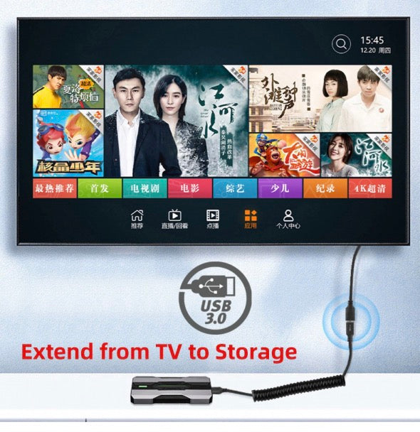 USB 3.0 Type-A Male to USB 3.0 A Female Extension Stretch Cable 5Gbps