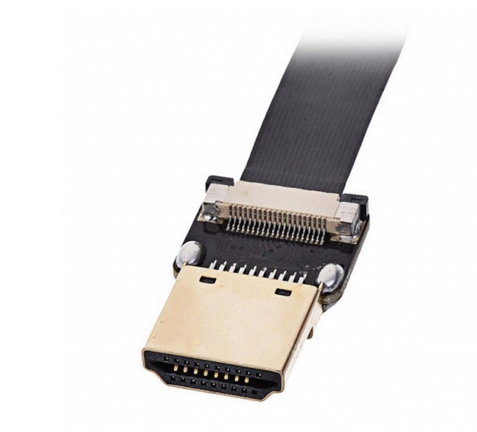 Mini HDMI Male to HDMI Female Flat FPV Video Extension Cable 0.5m