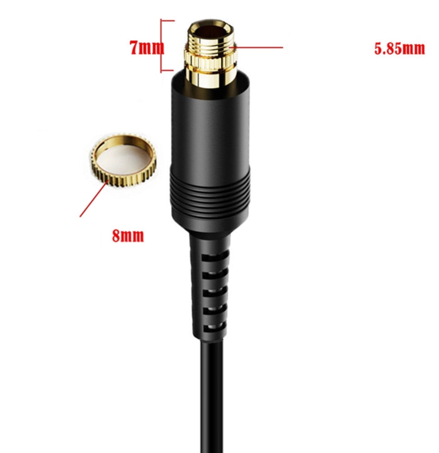 3.5mm Locking Nuts Panel Mount Audio Cable, Male to Female Aux Extension Connector