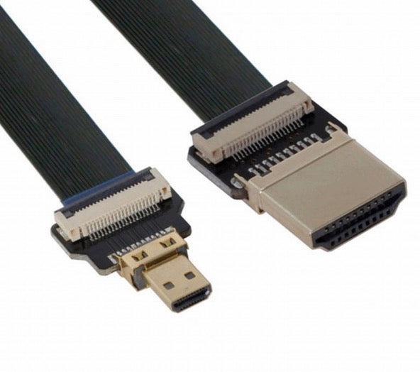 HDMI Male to Micro HDMI Male FPC Flat Cable for FPV HDTV Multicopter Aerial Photography