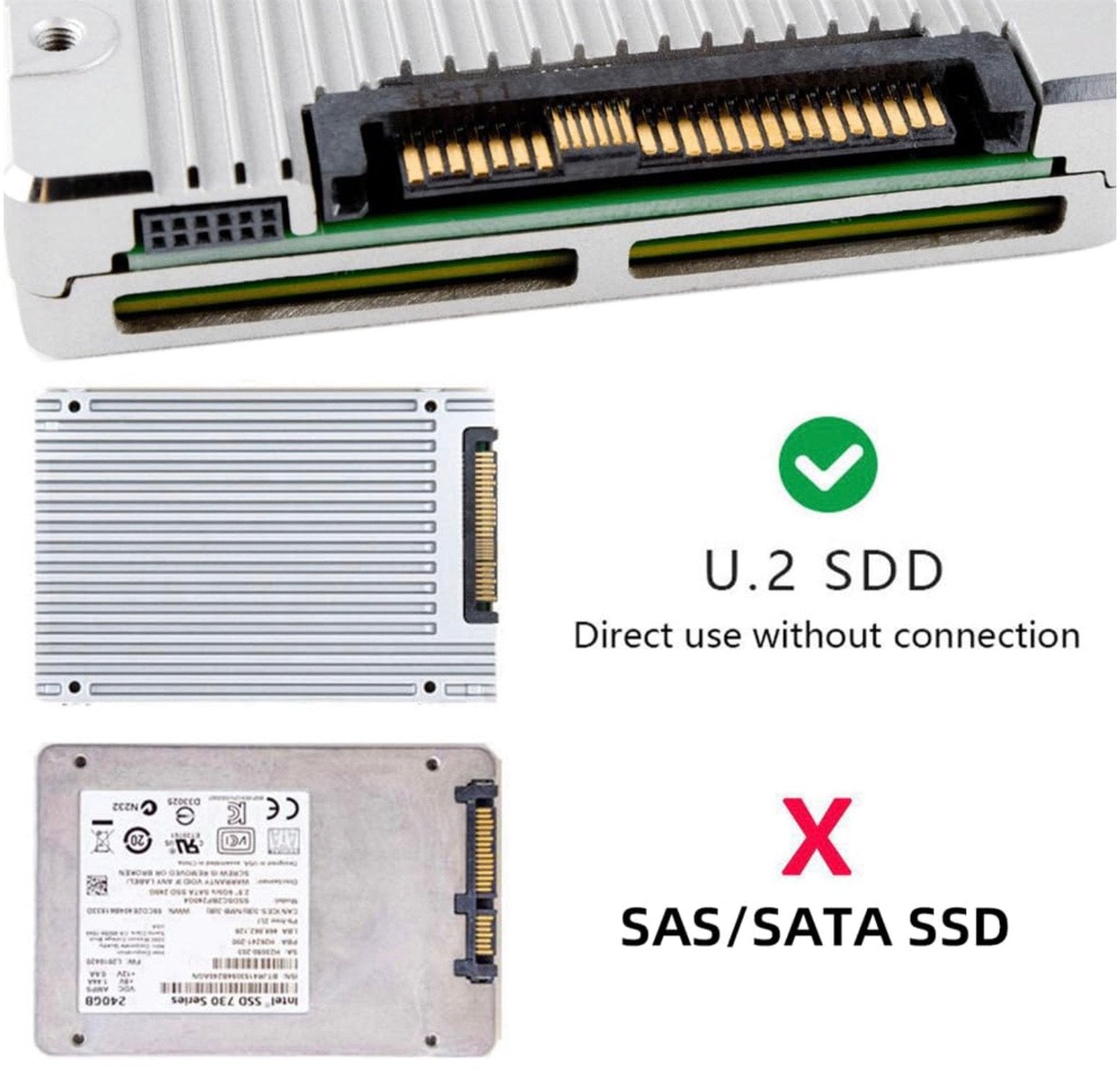 Mini Cool Edge IO MCIO 4X 4i to U.2 SFF-8639 NVME PCIe PCI-Express Cable for Mainboard SSD