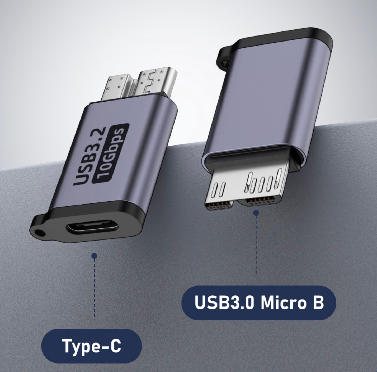 Micro B USB 3.0 Male to USB C Female Data Charging Extension Adapter
