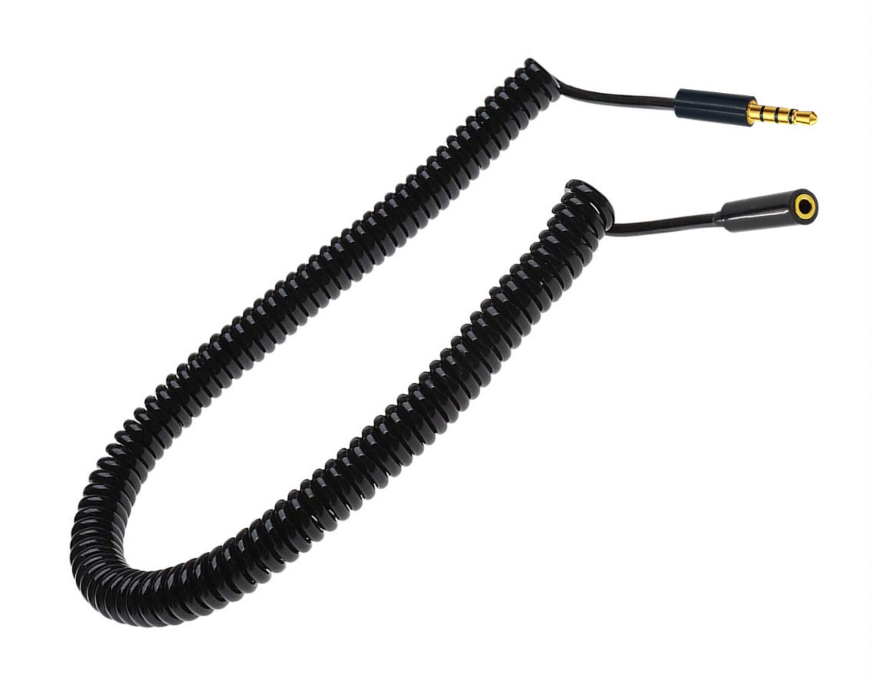 3.5mm Extension Cable, 3.5mm Male to Female Jack 4 Pole Extension Aux Audio Coiled Cable