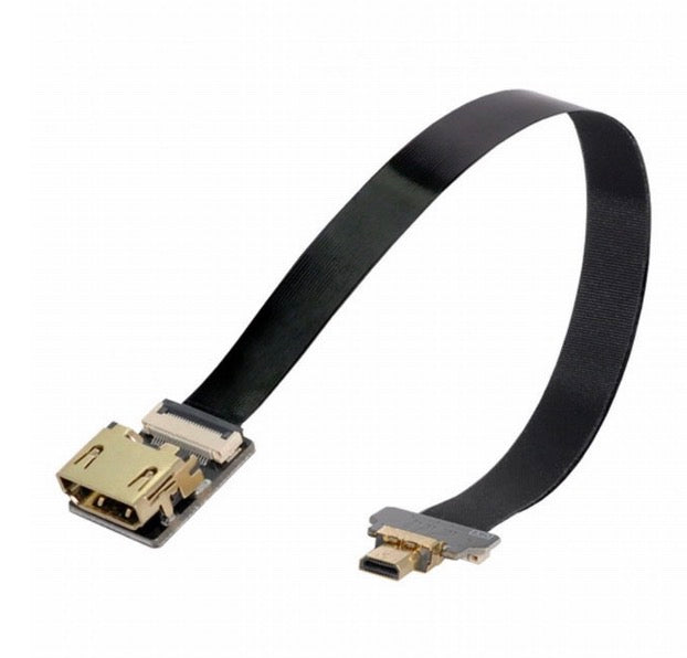 HDMI Female to Micro HDMI Male FPC Flat Cable for FPV HDTV Multicopter Aerial Photography
