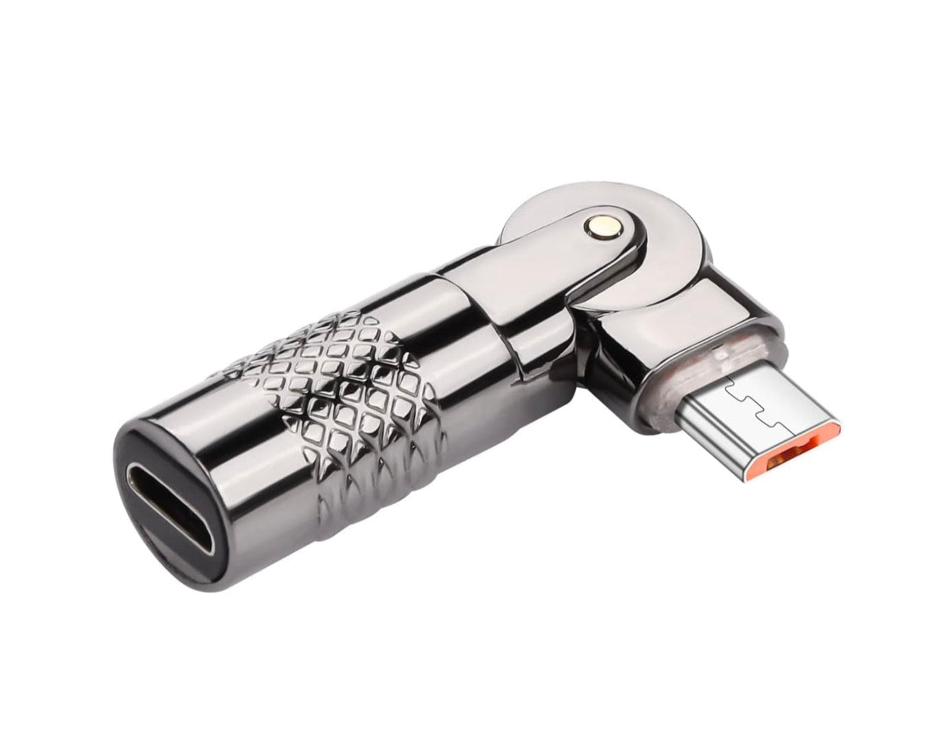 Micro USB Adapter, Micro 5Pin Male to Female 180 Degree Rotation Converter