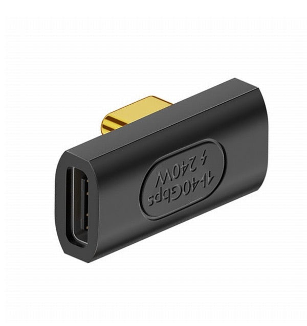 USB C 4.0 Male to USB C Female Right Left Angled Adapter 240W 40Gbps USB4