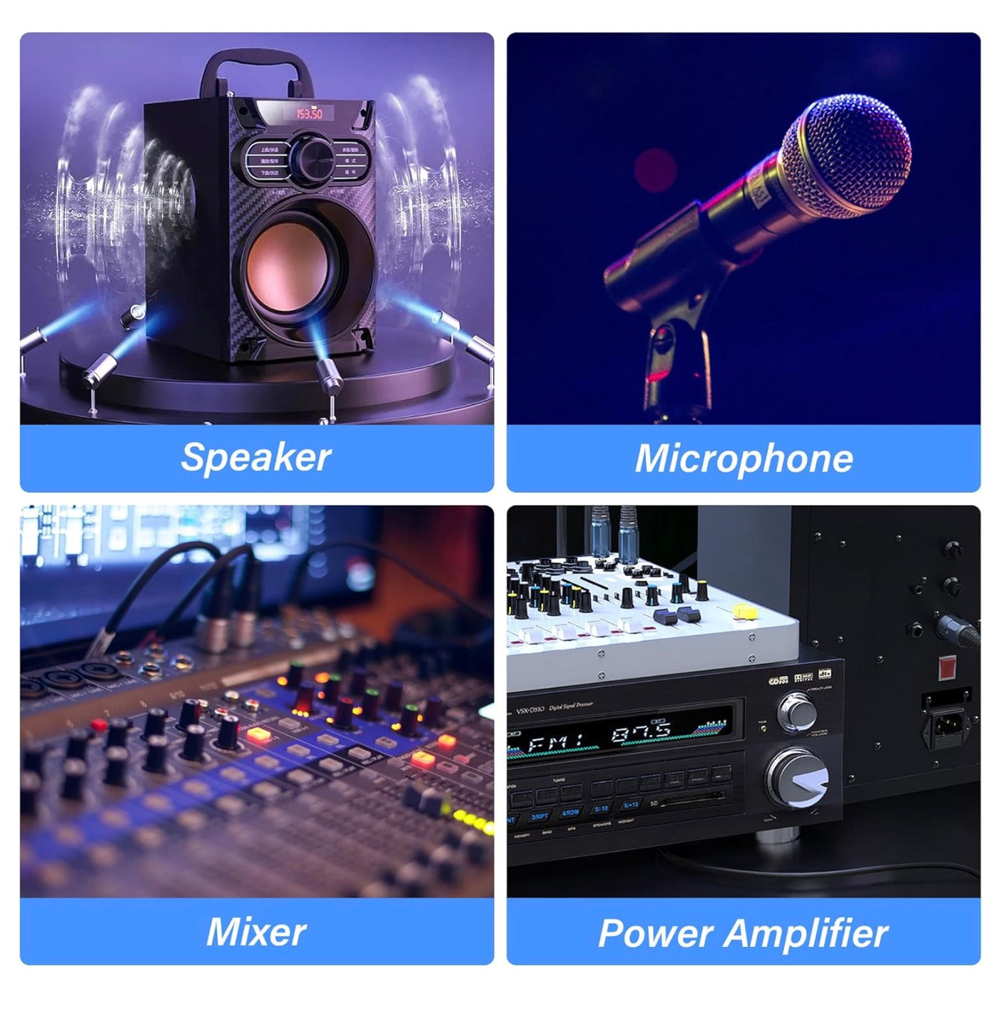 XLR Cable, XLR Male to 3 Pin Terminal Converter for Speaker, Microphone, Sound Equipment, Recording