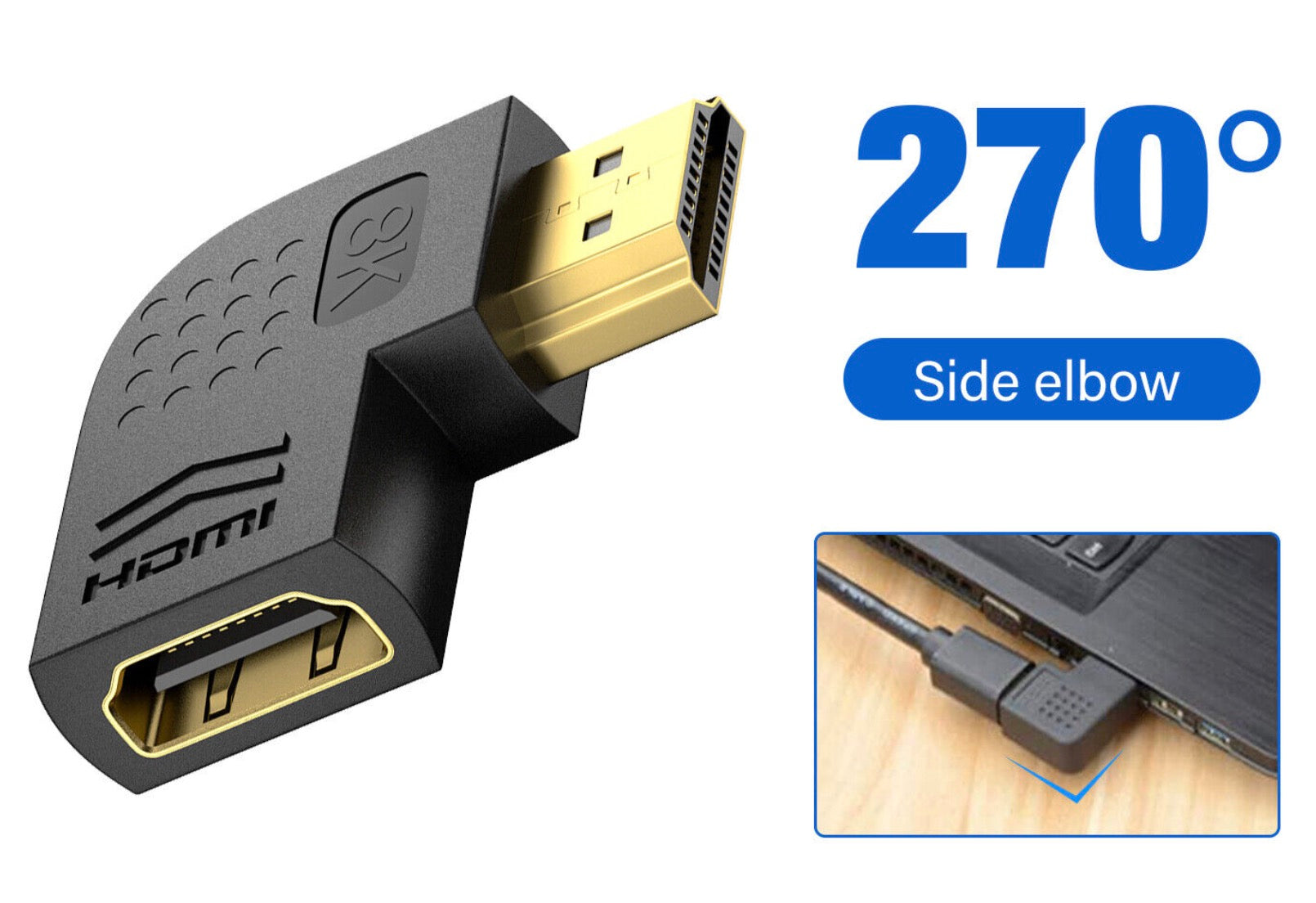 HDMI 2.1 Male to Female Extension Converter Adapter 8K@60Hz