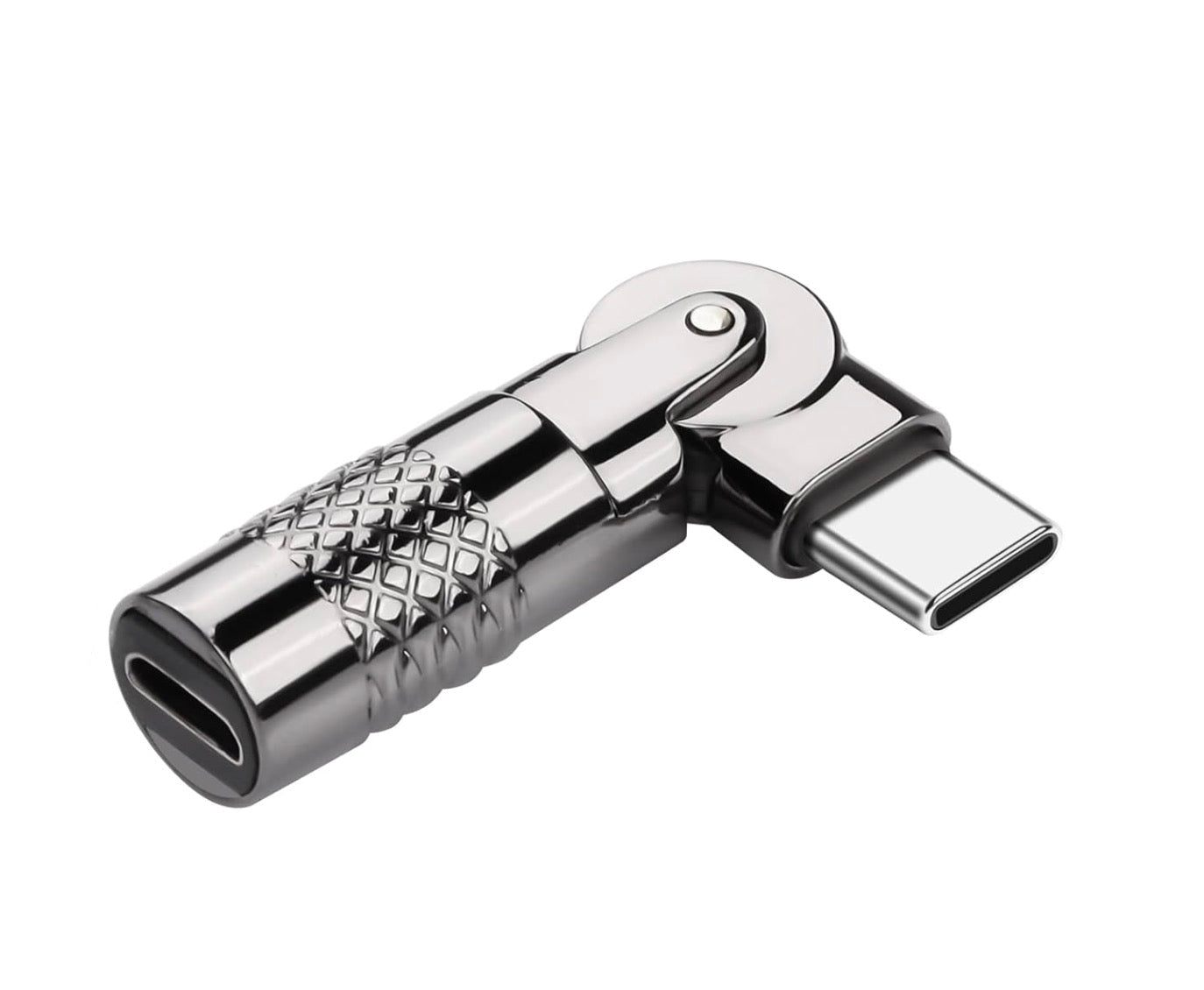 Micro USB to USB C Adapter, Micro 5Pin Female to Type C Male Rotation Converter