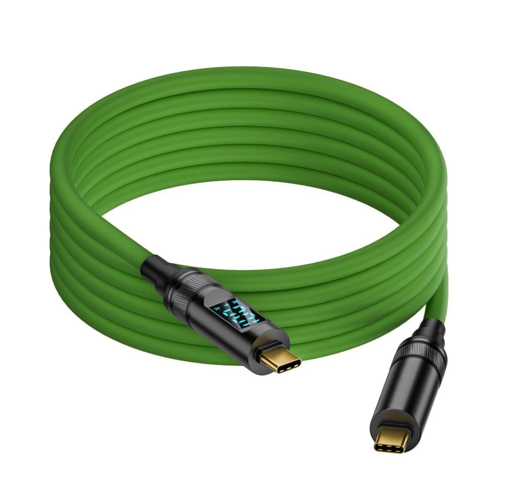 USB C 100W OTG Cable, Type C Male to Male PD Charging Adapter| 8K@60Hz 20Gbps Green