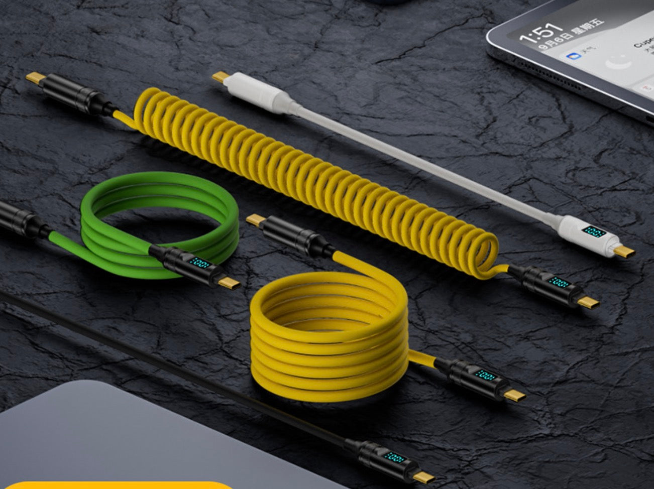 USB C 100W OTG Cable, Type C Male to Male PD Charging Adapter| 8K@60Hz 20Gbps Green