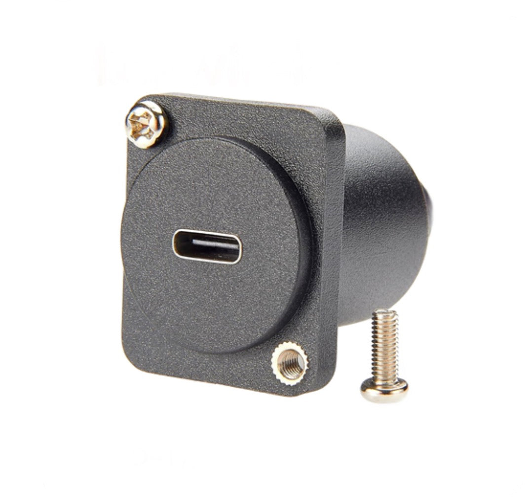 USB C Panel Mount Extension Cable,Type C Female to Female Panel Mount Connector 10Gbps