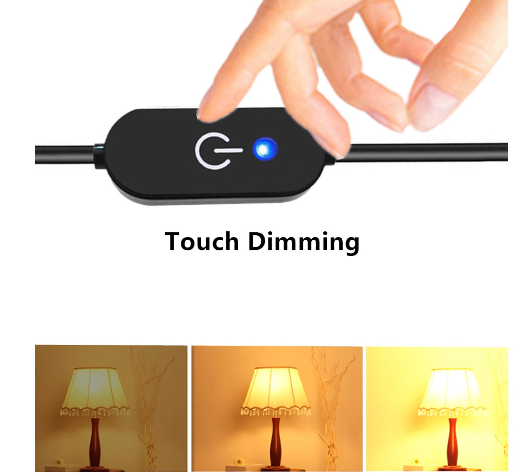 USB C LED Strip Touch Dimmer Single Colour Dimming On Off Switch Controller 0.3m