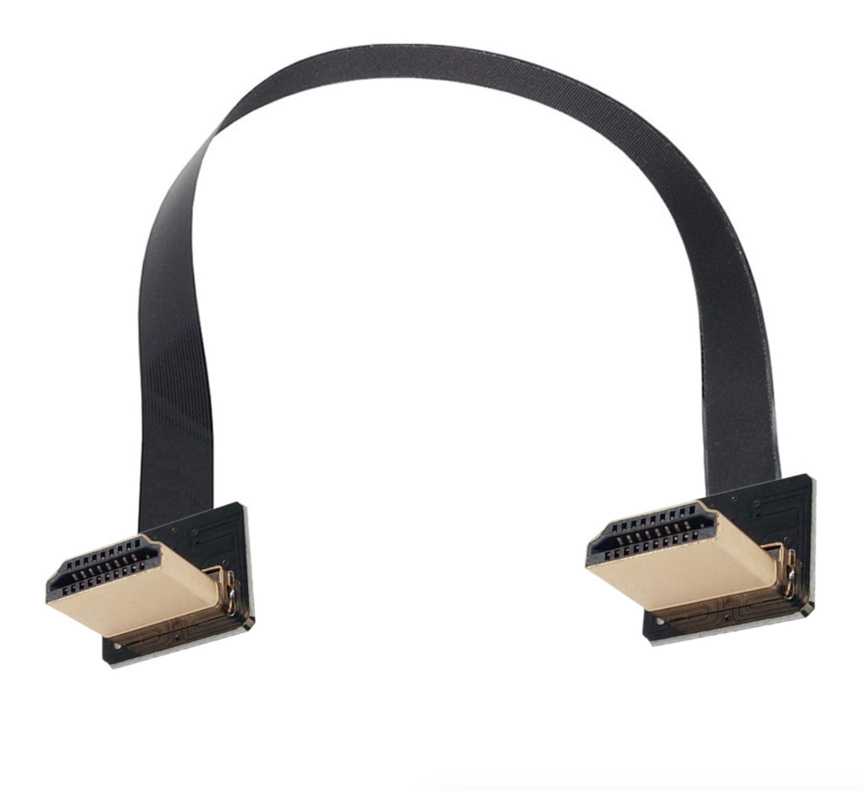 HDMI FPV Cable, HDMI Male to Standard HDMI Angled Male Flat Audio Video Cable