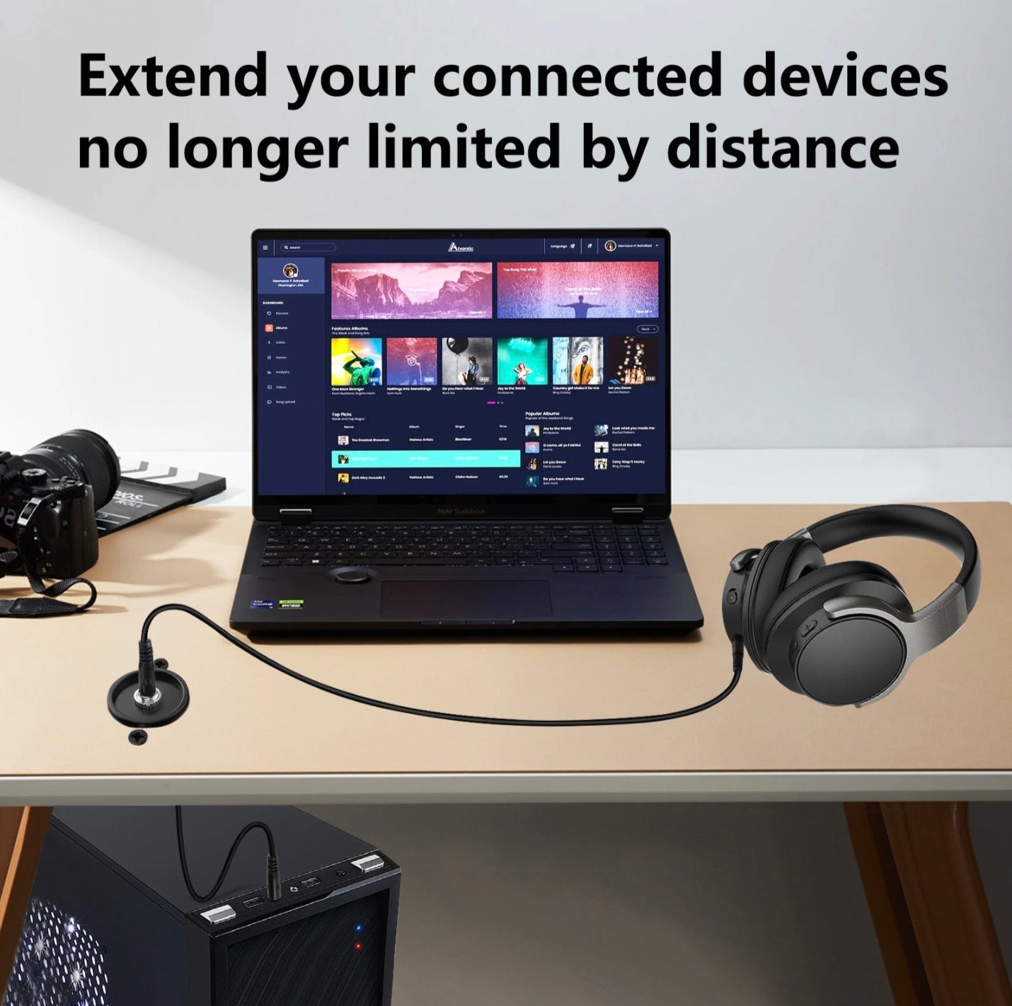 3.5mm TRS Panel Mount Audio Cable, 1/8 Stereo Headphone Mount Socket for 3.5mm Audio Expansion