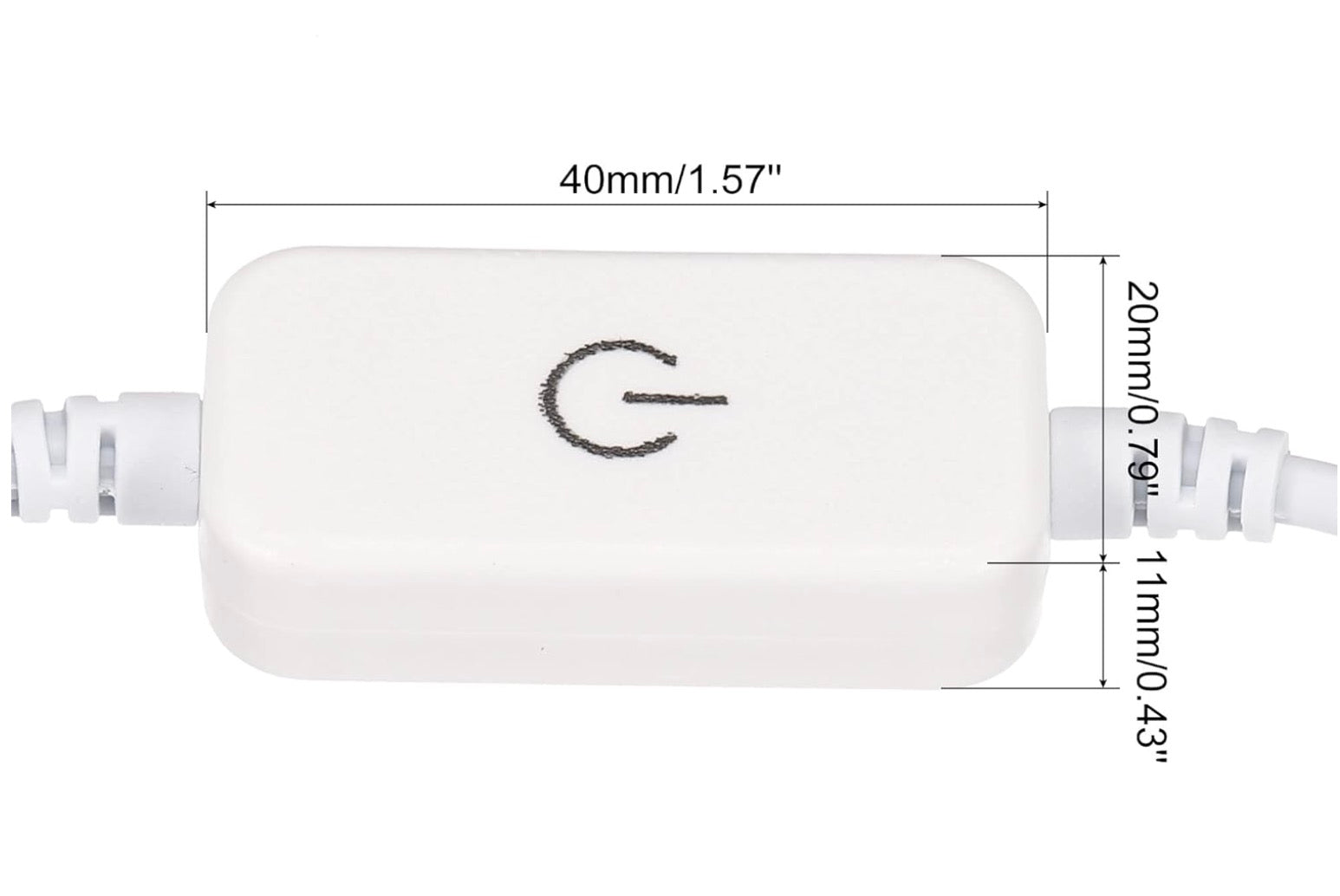 USB Inline Tact Dimmer Switch For LED Strip Light Controller White 5V 3A