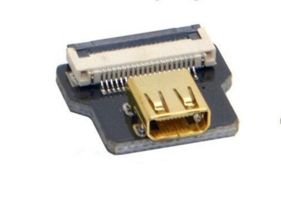 HDMI Male to Micro HDMI Female Flat FPV Audio Video Extension Cable