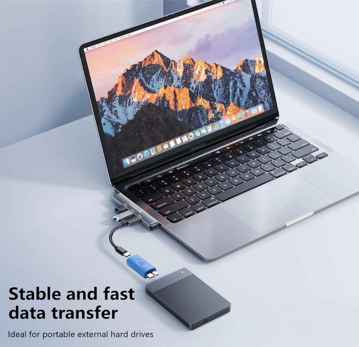 USB 3.0 Micro B Hard Drive Adapter, Micro B Male to USB C Female External Hard Drive Converter