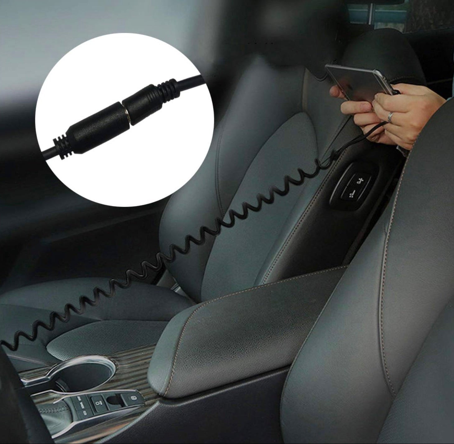 3.5mm Extension Cable, 3.5mm Male to Female Jack 4 Pole Extension Aux Audio Coiled Cable