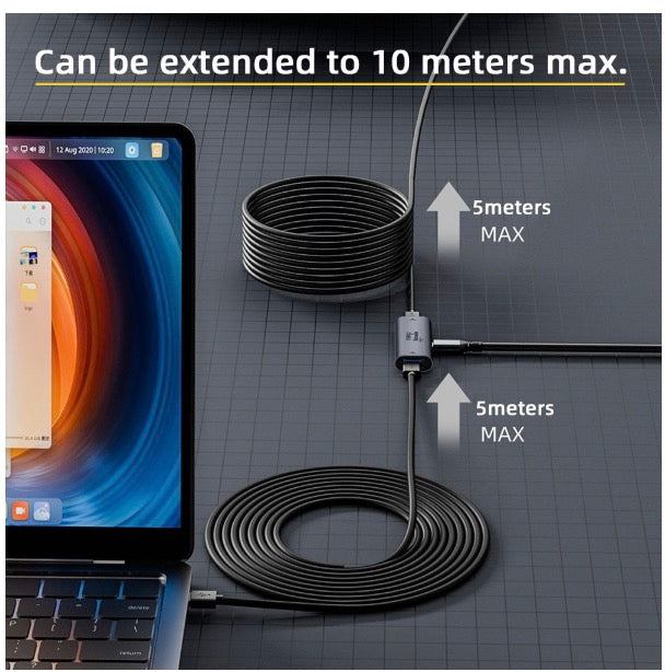 USB 3.2 Active Repeater Adapter USB 3.0 Female to USB 3.0 Female Extender for Camera Printer Computer