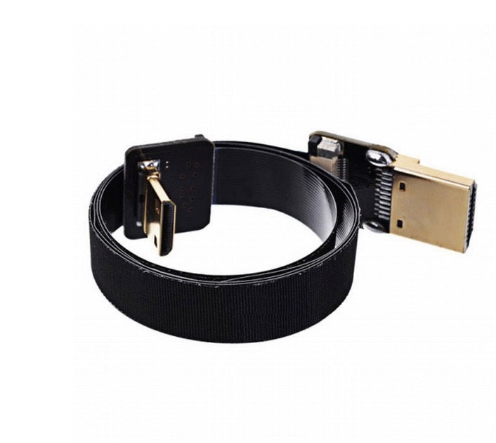 Mini HDMI Male to HDMI Female Flat FPV Video Extension Cable 0.5m