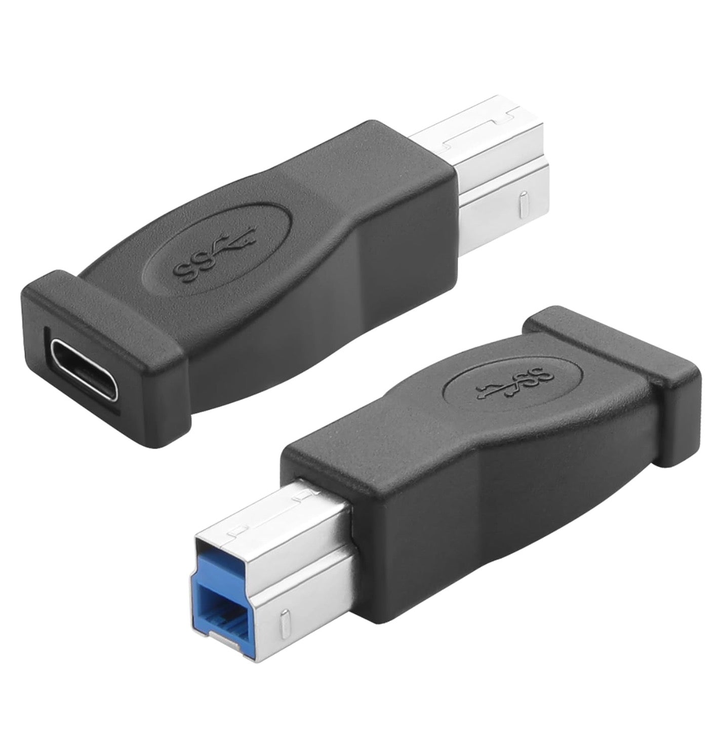 USB C to Type B 3.0 Adapter, USB B Male to USB C Female Extension Connector 5Gbps