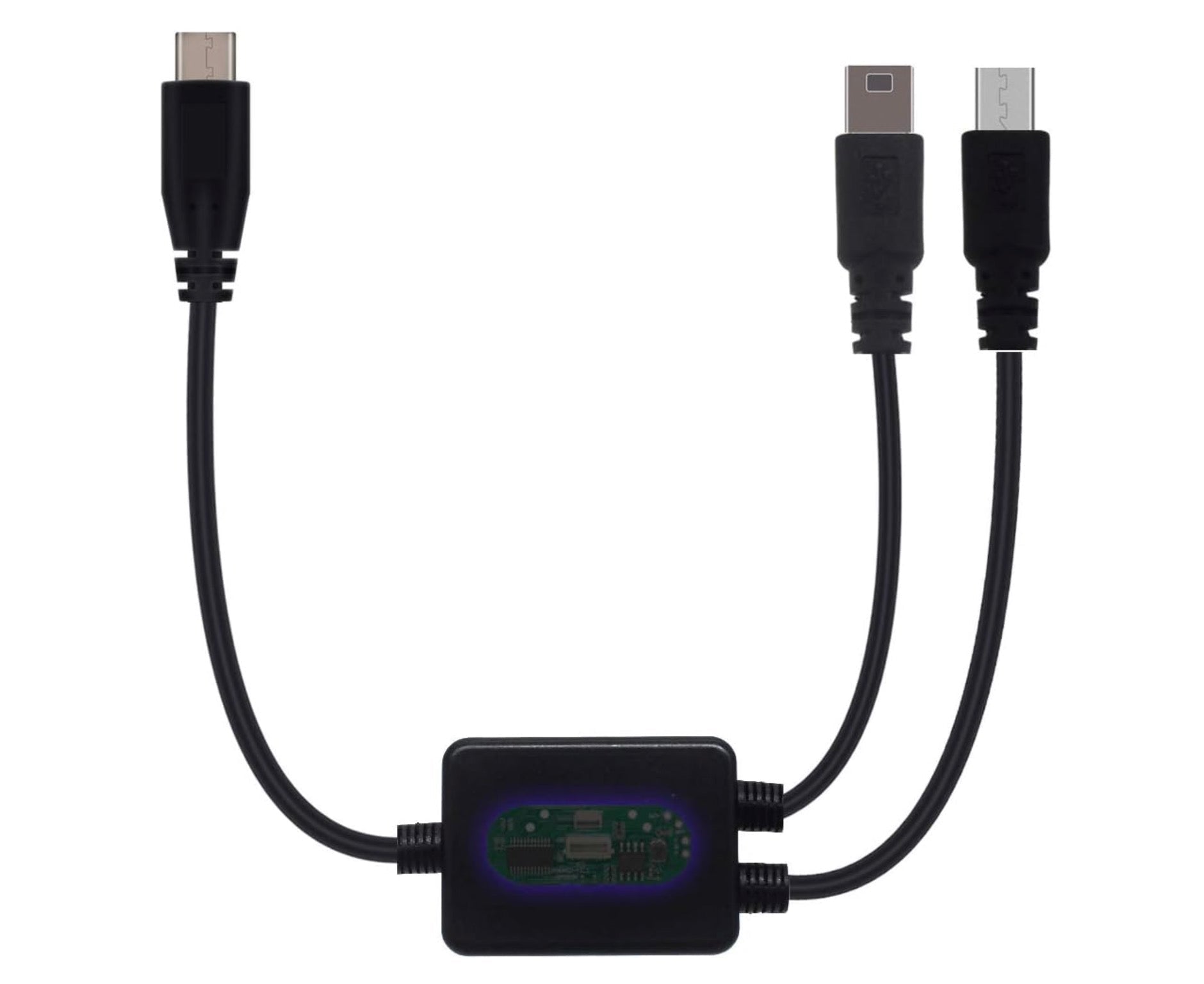 USB C to Mini & Micro OTG Y Splitter Cable | Support Data Sync and Charging