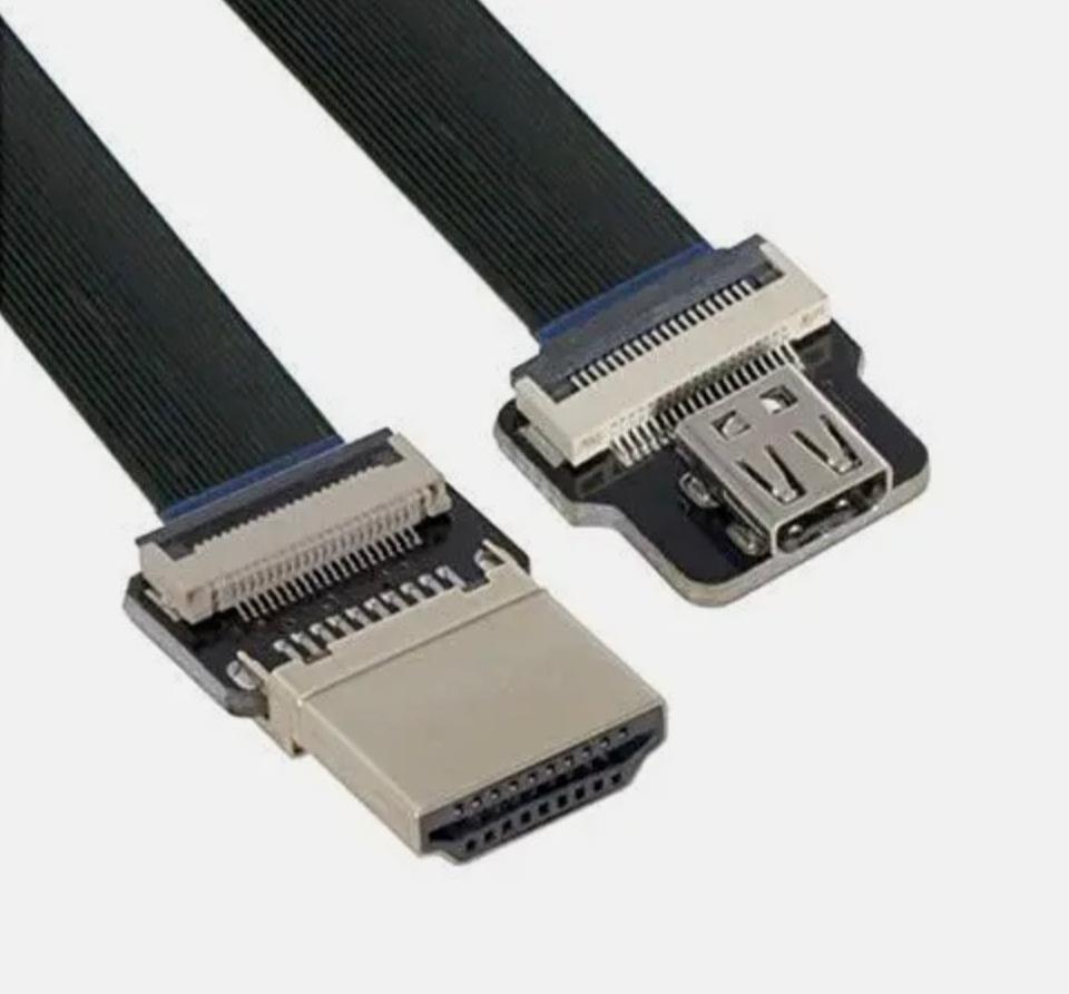 HDMI Male to Micro HDMI Female Flat FPV Audio Video Extension Cable