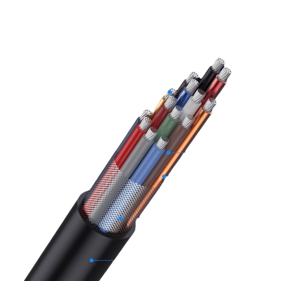 Micro HDMI to HDMI 2.1 Extreme Slim Coaxial Cable, Ultra High Speed OD2.5mm Audio Video Angled Cable | 8K@60Hz