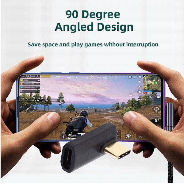 USB C 4.0 Male to USB C Female Right Left Angled Adapter 240W 40Gbps USB4