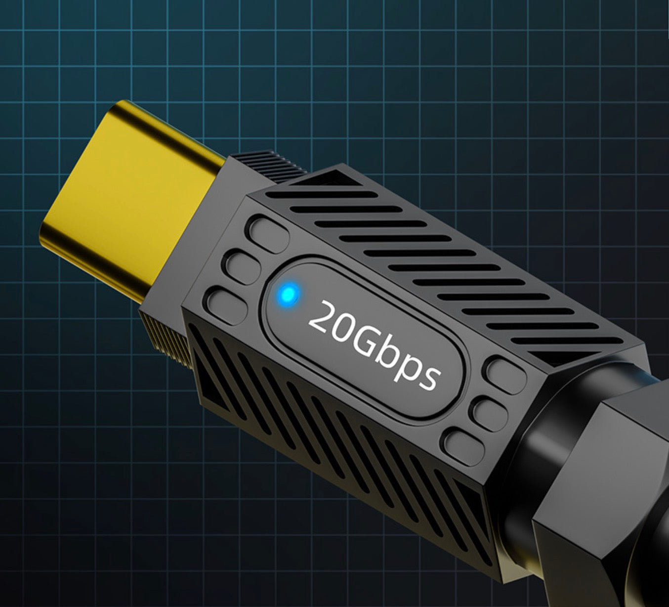 USB C Male to USB C Male Coiled Data Charging Cable 140W 20Gbps