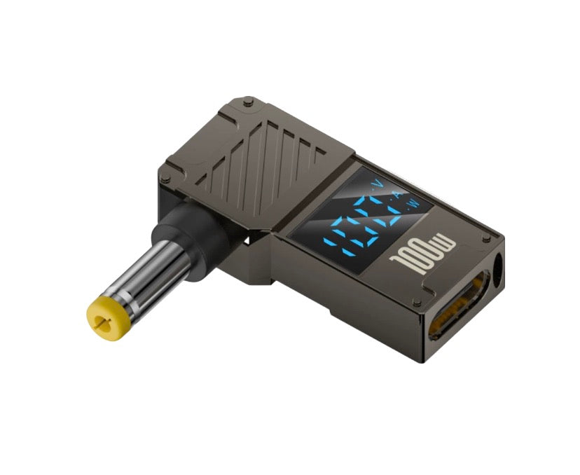 USB C Female to DC 4.8 x 1.7mm PD Power Charging Adapter | Aluminium Alloy 90Degree Angled