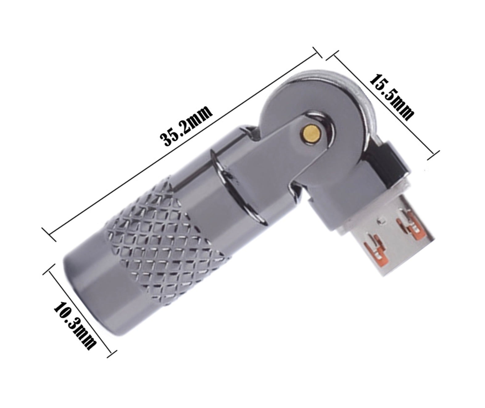 Micro USB Adapter, Micro 5Pin Male to Female 180 Degree Rotation Converter