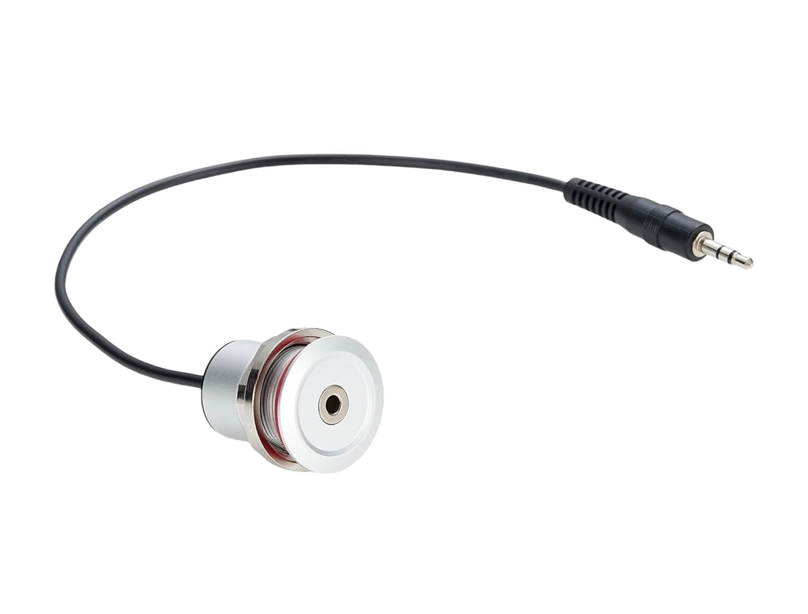 3.5mm TRS Stereo Male to Female Extension Cable, Flush Panel Mount Threaded Embedded Fixed AUX Audio Adapter