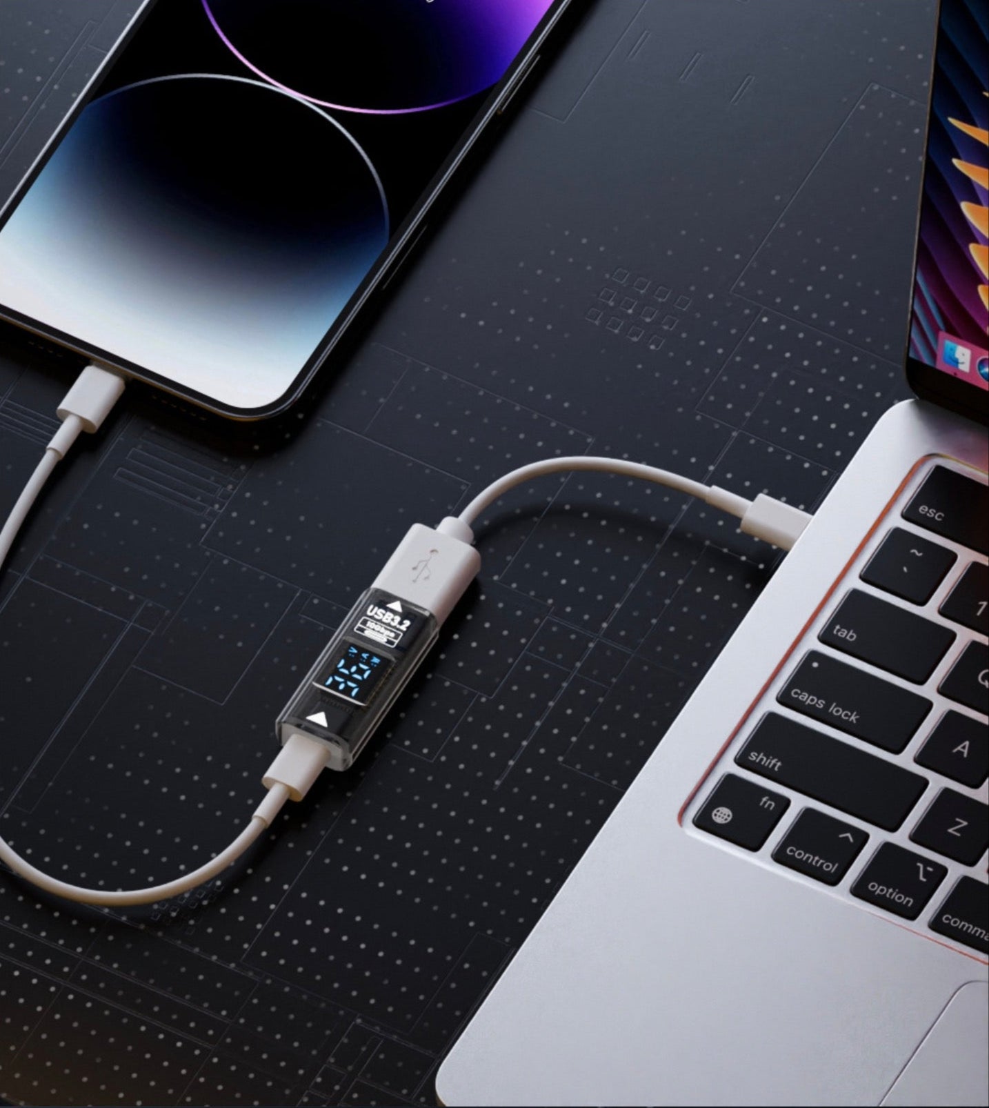 USB A Female to USB Type C Female Monitor Display Data Adapter 36w 10Gbps