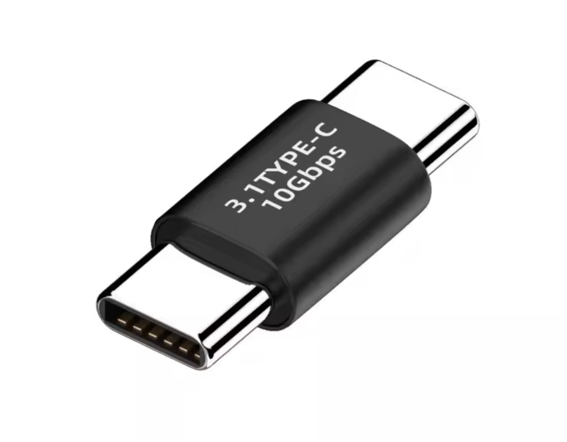 Type C Adapter, USB C Male to Male Fast Charging Data Connector 3.1 Gen2 10Gbps