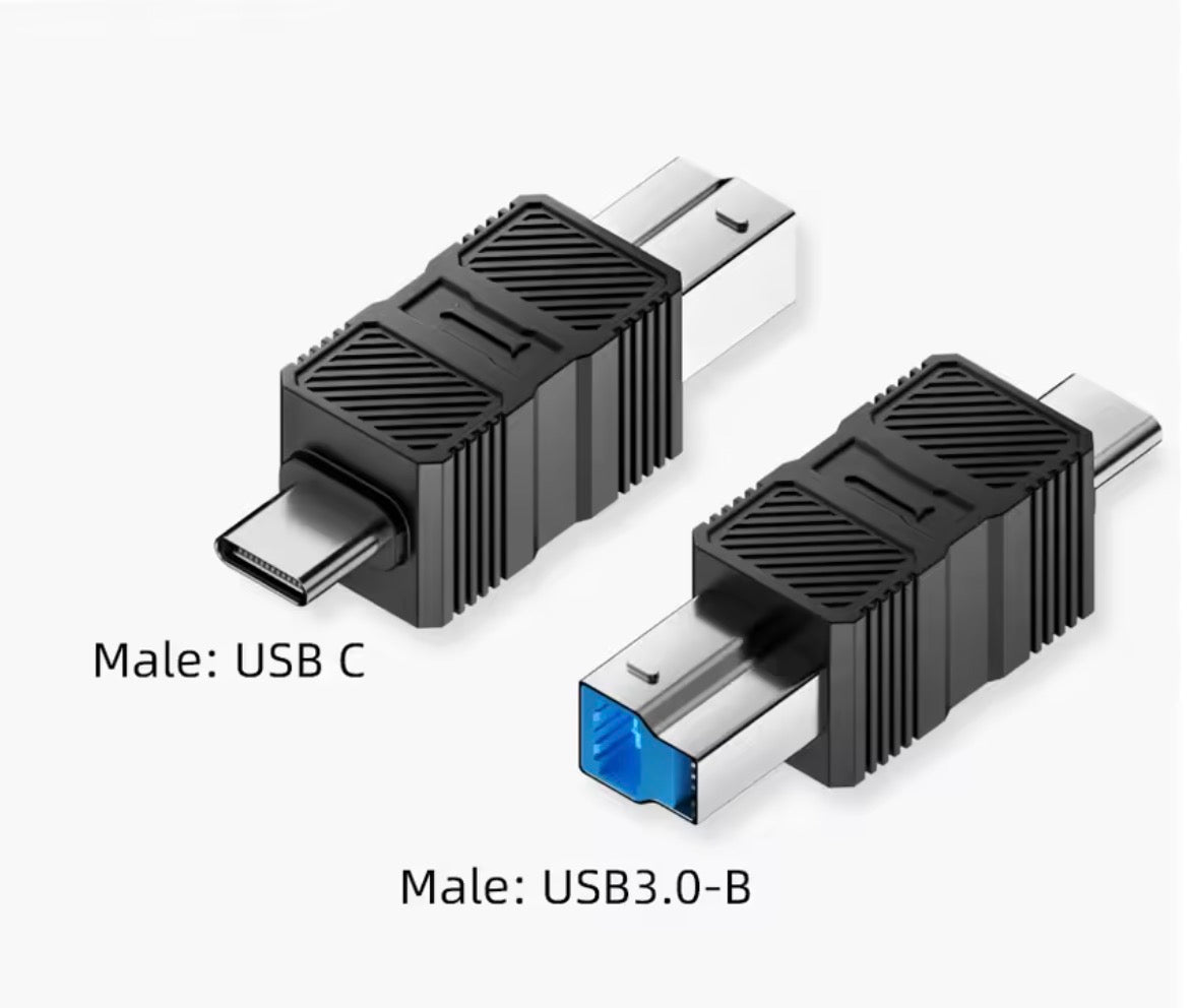 USB C Printer Cable, USB 3.0 Type B Male to USB-C Male Data Extension Adapter 5Gbps