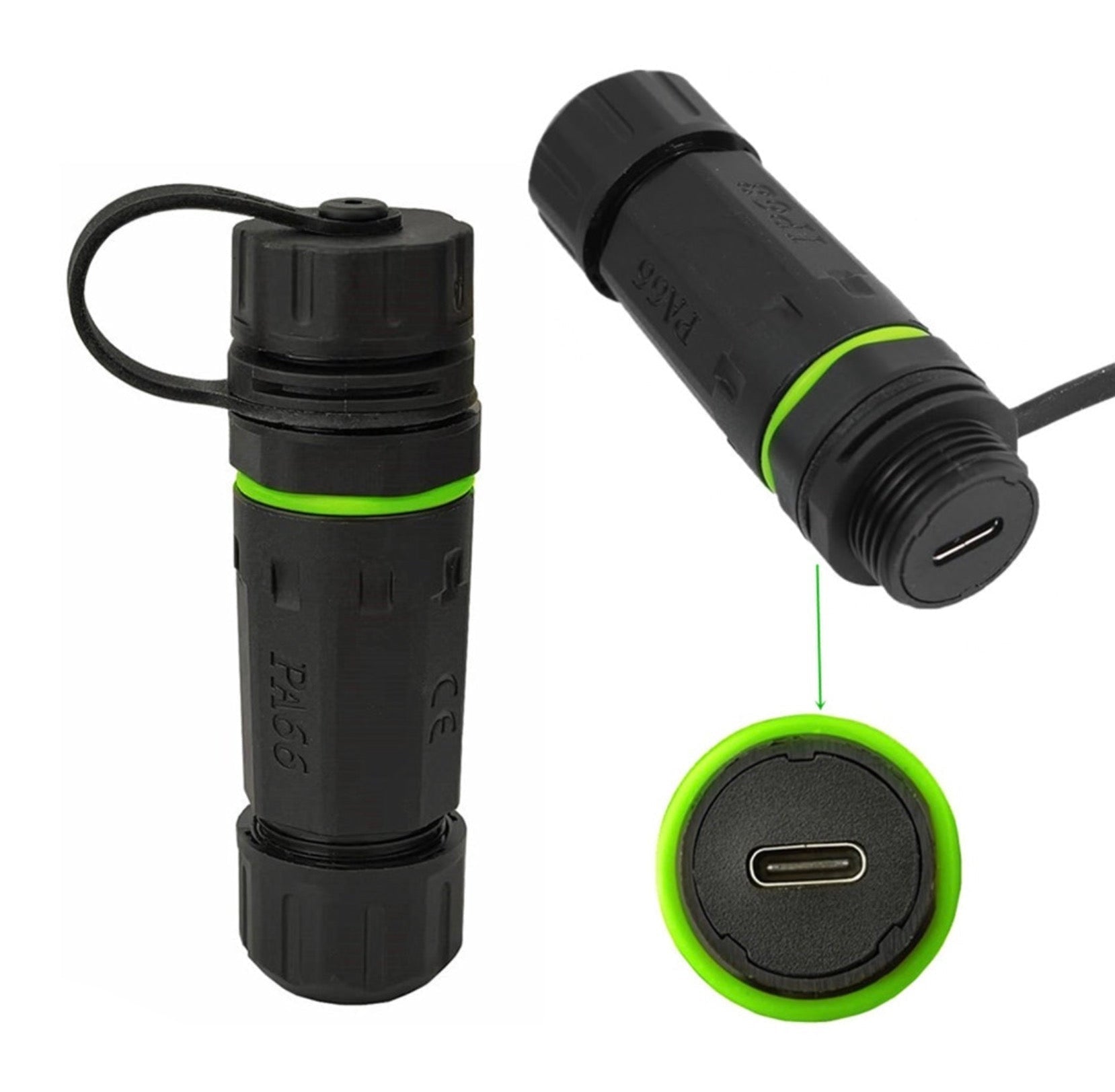 Waterproof USB C Adapter, USB C Female to Female Connector Coupler | Pass Through Type C Bulkhead Connector